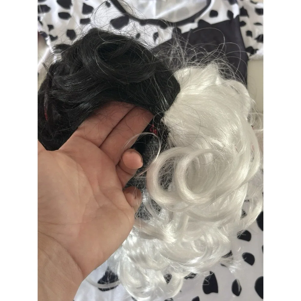 Cruella De Vil 101 Dalmatians Costume With Wig Size 3-4 T Halloween
